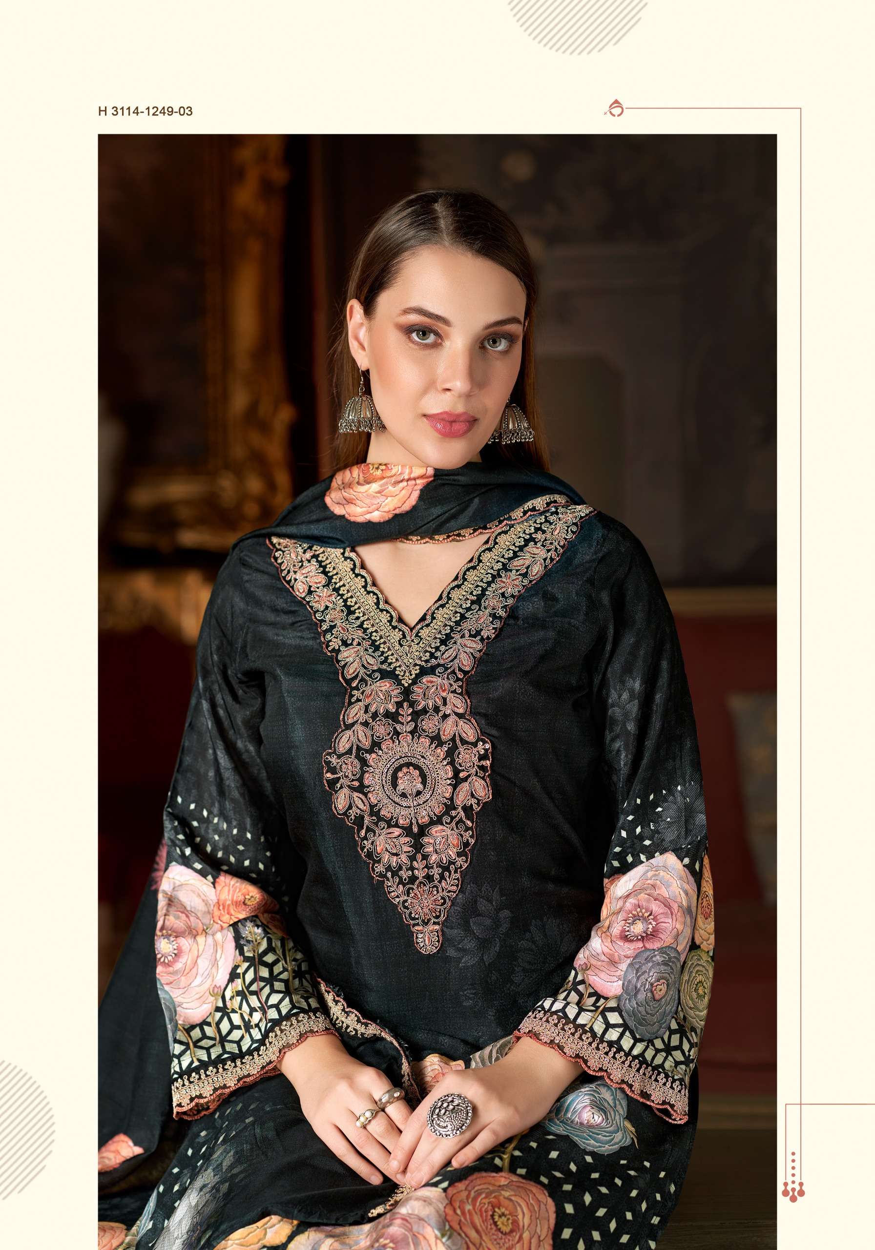 ALOK SUIT FLORA BELLE VOL 2 MASLIN DIGITAL NECK & DAMAN DRESS CATALOGUE SUPPLIER